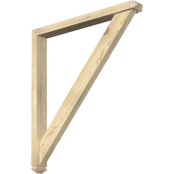 Ekena Millwork Traditional Arts and Crafts Rough Sawn Bracket w/ Offset Brace, Douglas Fir, 4"W x 36"D x 40"H BKT0402X36X40TRA03RDF - main
